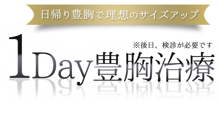 日帰り豊胸で理想のサイズアップ1Day豊胸